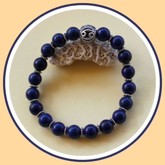 Bracelet Gémeaux en Lapis Lazuli